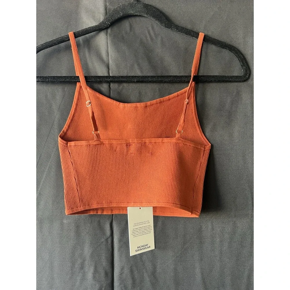 Monday Swimwear BEVERLY HILLS TOP - COPPER- Size L ….b11